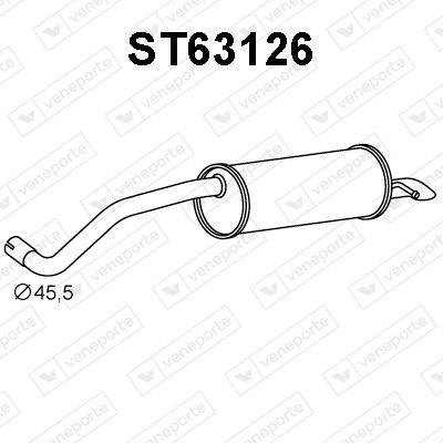 VENEPORTE Silencieux arrière ST63126 Pot d'échappement complet KIA VENEPORTE ST63126