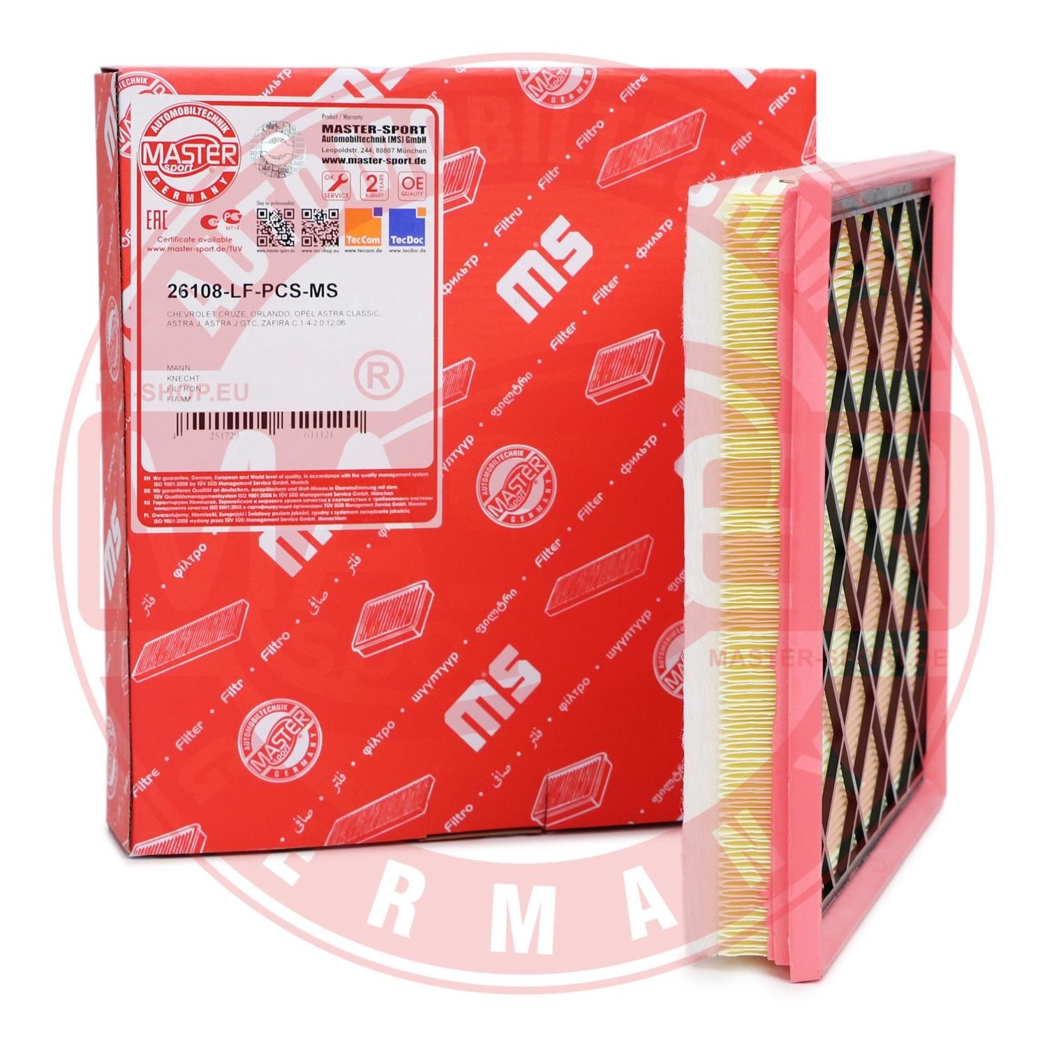 MASTER-SPORT Légszűrő 26108-LF-PCS-MS Légszűrő MASTER-SPORT 26108-LF-PCS-MS olcsó