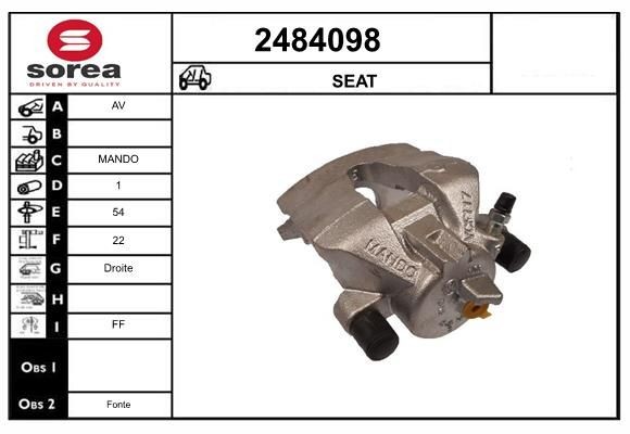 EAI Pinza freno 2484098 2484098 costo Pinze freni EAI AUDI A1