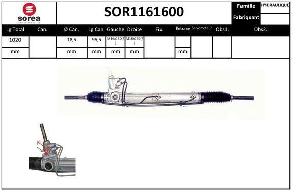 SNRA Tannstang SOR1161600 Tannstang Citroën RE_ SOR1161600 SNRA