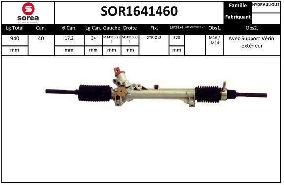 Tandstang SNRA SOR1641460 SNRA SOR1641460: Tandstang Peugeot 405 2012