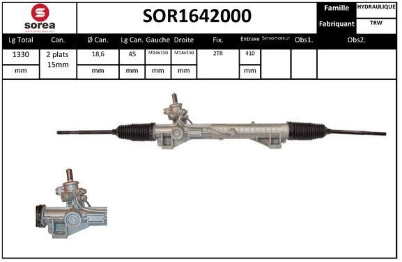 SNRA Κρεμαγιέρα SOR1642000 SNRA SOR1642000 Πυξίδα διεύθυνσης CITROËN C8 II φθηνά