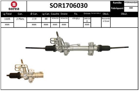 SNRA Stuurhuis SOR1706030 SNRA SOR1706030 Stuurbekrachtiging Renault Espace 3 originele prijs
