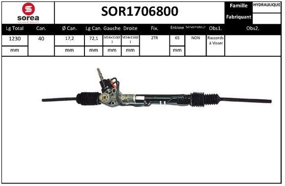SNRA Roolilatt SOR1706800 SNRA SOR1706800 Rooliajam Renault Trafic Van odav