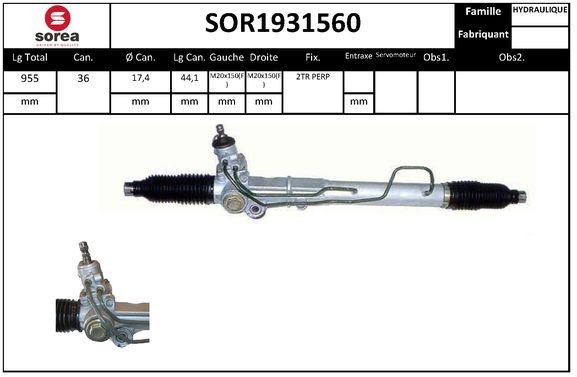 SNRA Crémaillère de direction SOR1931560 SNRA SOR1931560 Boîtier de direction Toyota Land Cruiser Prado 90 prix