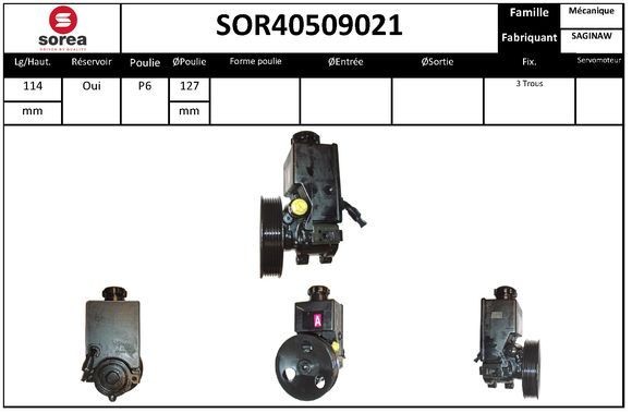 Servo čerpadlo SNRA SOR40509021 SNRA SOR40509021: Servo čerpadlo SsangYoung REXTON 2011