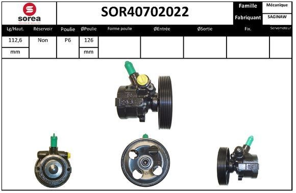 SNRA Servo čerpadlo SOR40702022 SNRA SOR40702022 originálne Servo čerpadlo Saab 900 Combi cena