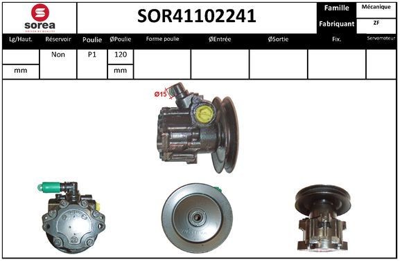 SNRA Bomba de direção SOR41102241 SNRA SOR41102241 Bomba de direção Nissan Primera WP11 preço