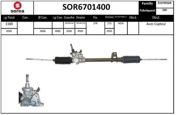Tandstang SNRA SOR6701400 SNRA SOR6701400: Tandstang Renault TWINGO 2000