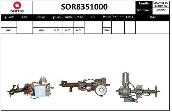 SNRA Stuurkolom + elektrische stuurbekrachtiging SOR8351000 SNRA SOR8351000 Elektrische stuurbekrachtiging Accent V Sedan (HC) originele prijs