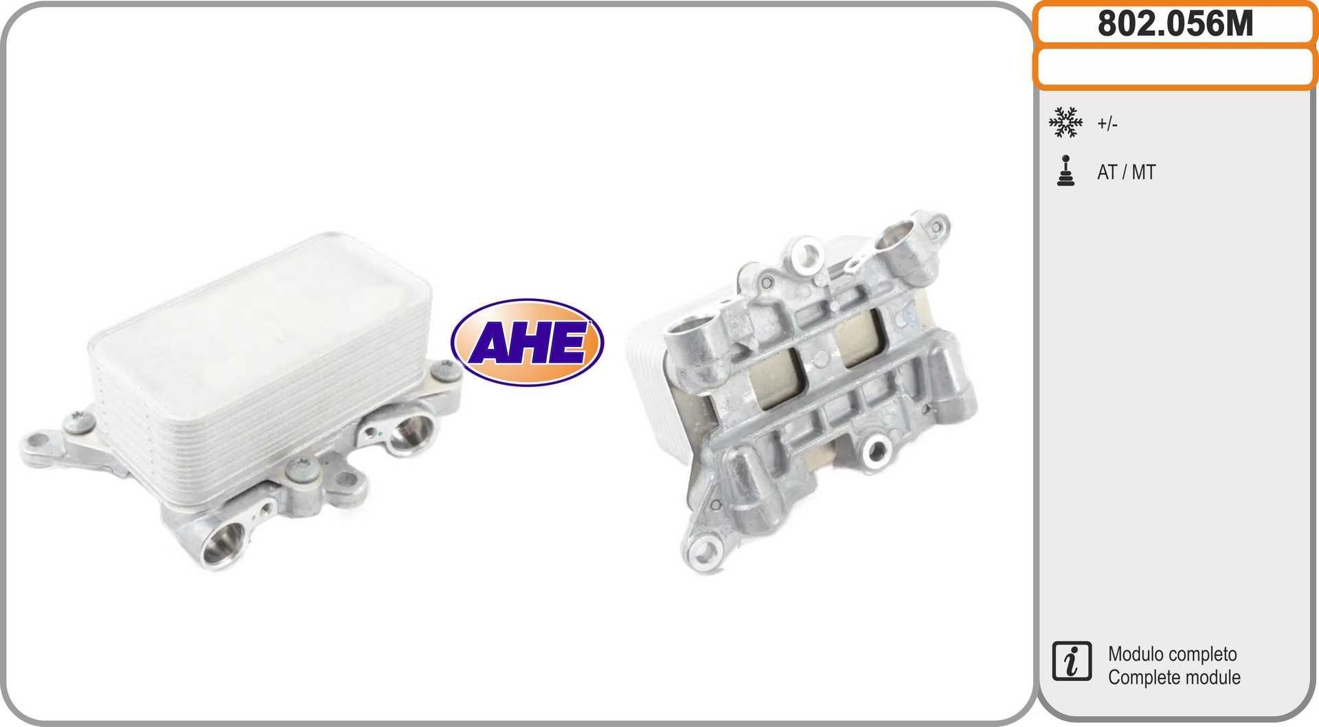 AHE Oliekøler, motorolie 802.056M Olieradiator AHE Volkswagen LUPO 802.056M