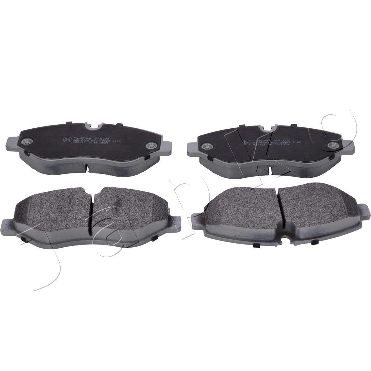 JAPKO Piduriklotsid 500538 Pidurikattekomplekt, ketaspidur Volkswagen JAPKO 500538