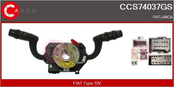 Ohjausakselin kytkin CASCO CCS74037GS CASCO CCS74037GS FIAT IDEA 2020 Pyyhkijän katkaisija