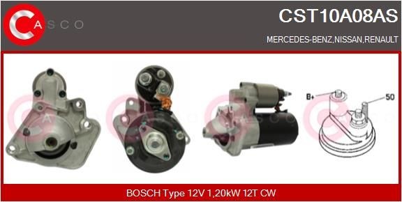 CASCO Démarreur CST10A08AS Mercedes-Benz Classe S Starter CASCO CST10A08AS