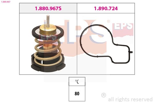 EPS Kühlwasserthermostat 1.880.967 1.880.967 EPS Thermostat Caddy V California (SBB, SBJ) Kosten