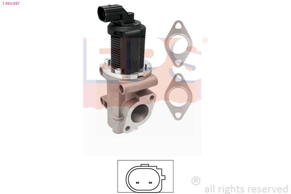 EPS EGR klep 1.963.047 Uitlaatgasrecirculatieklep EPS NISSAN 1.963.047