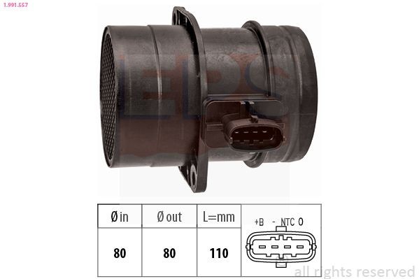 EPS Luchtmassameter (LMM) 1.991.557 1.991.557 Luchtmassameter (LMM) EPS HYUNDAI ACCENT