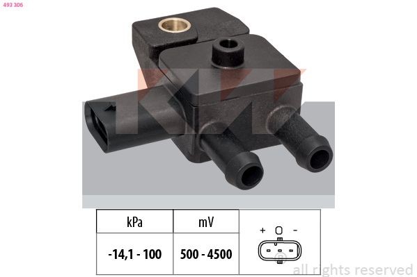KW Uitlaatgasdruk sensor 493 306 Sensor, uitlaatgasdruk KW 306 493 306 goedkoop