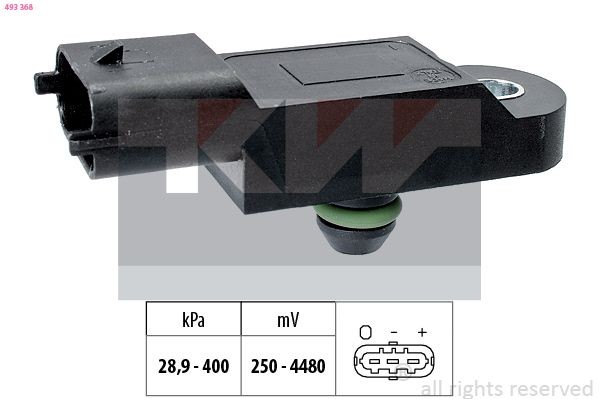 KW Laddtryckssensor 493 368 493 368 KW sensor laddtryck PEUGEOT 309