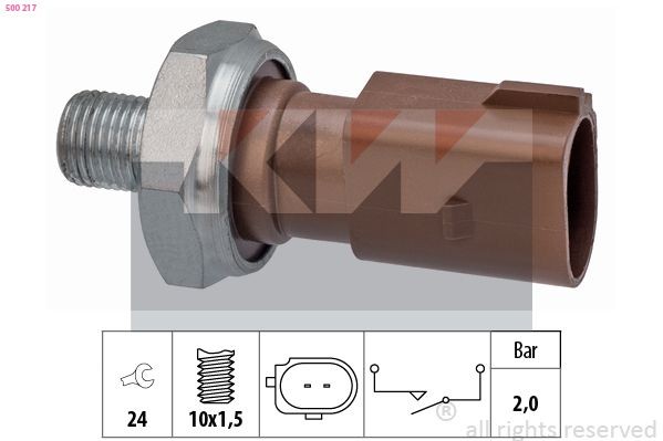 KW Olietrykskontakt 500 217 500 217 Oljetrycksgivare SKODA FAVORIT KW