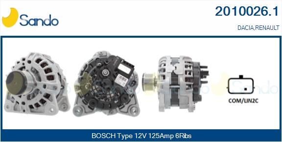 SANDO Alternateur 2010026.1 Alternateur SANDO DACIA 2010026.1