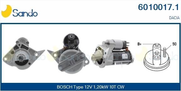 SANDO Starter 6010017.1 Starter SANDO Dacia DUSTER 6010017.1