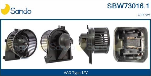 SANDO Βεντιλατέρ εσωτερικού χώρου SBW73016.1 Μοτέρ καλοριφέρ SANDO Audi A2 SBW73016.1