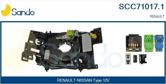 Wikkelveer, airbag SANDO SCC71017.1 SANDO SCC71017.1: Knipperlicht schakelaar Renault GRAND SCÉNIC 2007