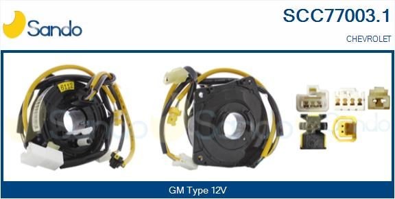 SANDO Vinutá prużina, Airbag SCC77003.1 SANDO SCC77003.1 Spínač stieračov Chevrolet Aveo T250 cena