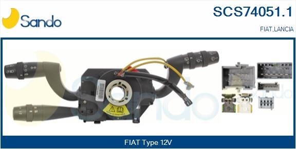 Ohjausakselin kytkin SANDO SCS74051.1 SANDO SCS74051.1: Kytkin ohjausakseli Fiat IDEA 2020