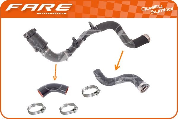 FARE SA Laddluftslang 16139 16139 FARE SA Intercooler slang Renault