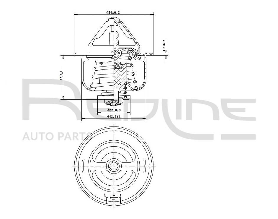 Termóstato, líquido de refrigeração RED-LINE 55IZ000 RED-LINE 55IZ000 Termóstato de água ISUZU D-MAX 2004