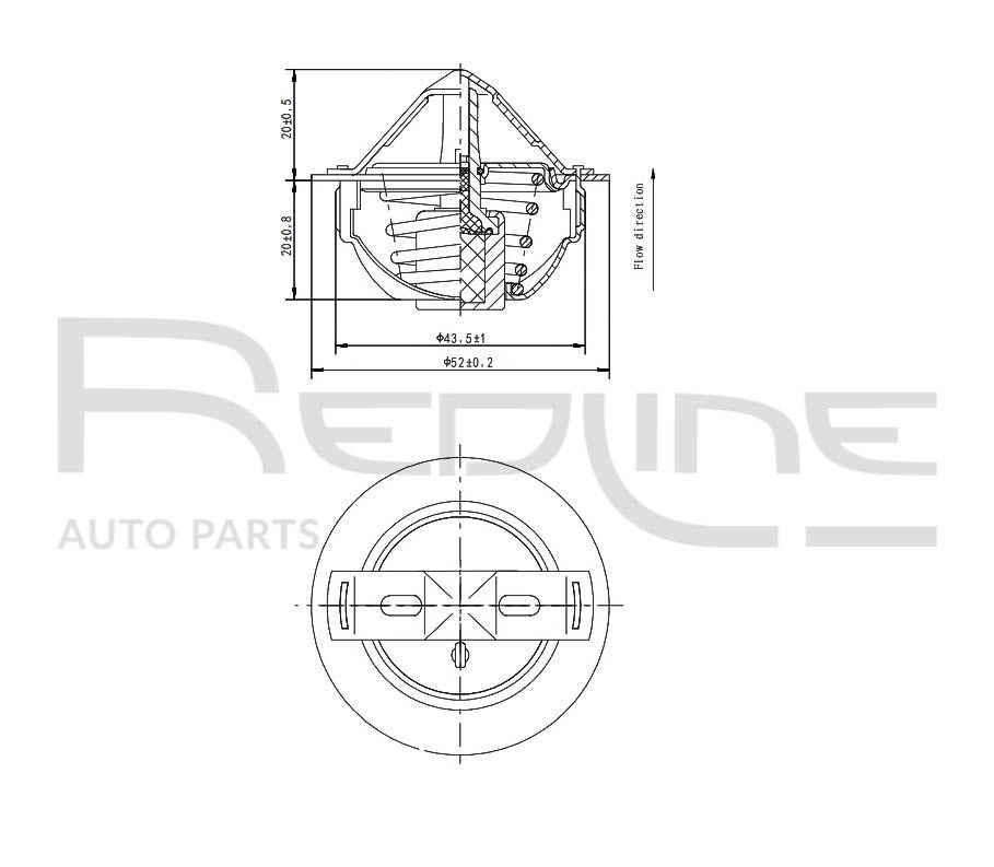 RED-LINE Termostat, kylvätska 55SZ006 55SZ006 Termostat RED-LINE RENAULT MEGANE