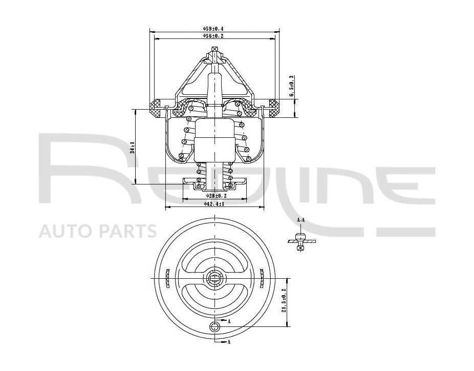 RED-LINE Termostat, kjølemiddel 55TO006 Termostat RED-LINE Ford FIESTA 55TO006