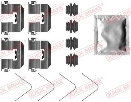 QUICK BRAKE Monteringssett, bremseklosser 109-0095 QUICK BRAKE 109-0095 Tibehørsett, skivebremse belegg FSO 125P originale