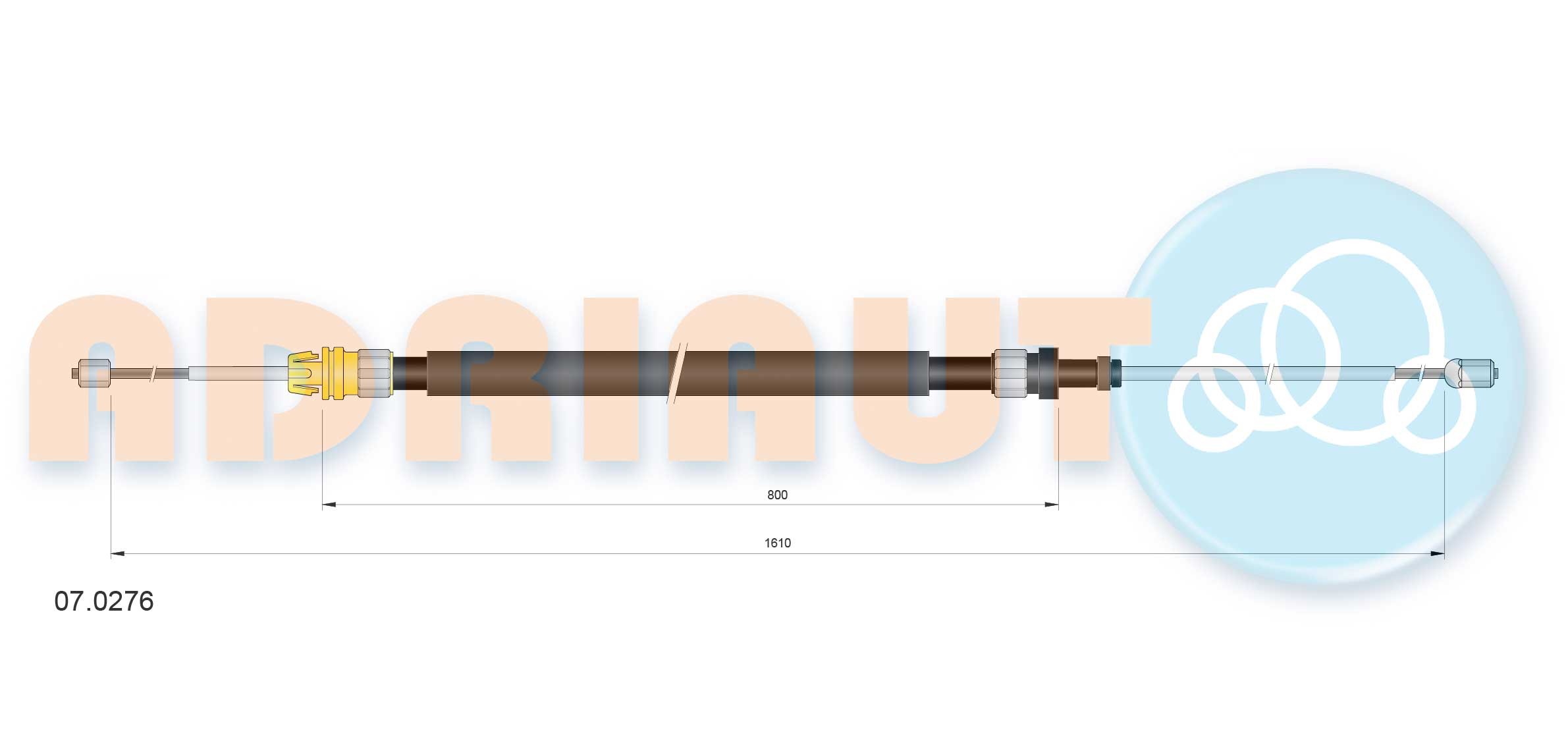 ADRIAUTO Cavo freno a mano 07.0276 ADRIAUTO 07.0276 Corda freno a mano 1007 Hatchback prezzo