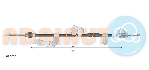 ADRIAUTO Câble de frein à main 07.0282 ADRIAUTO 07.0282 Câble de frein de stationnement Peugeot 107 5 Portes prix