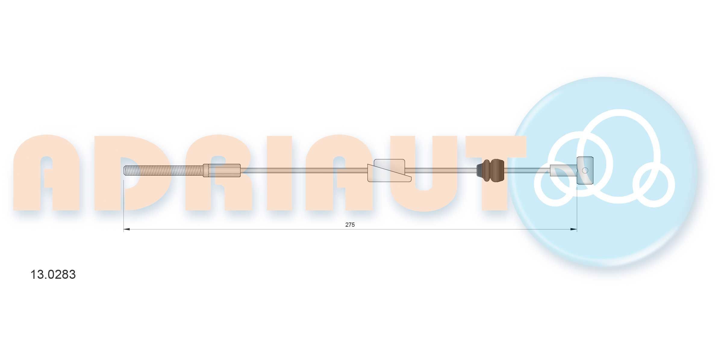 ADRIAUTO Handremkabel 13.0283 ADRIAUTO 13.0283 Handremkabel Ford Escort VII Station Wagon originele prijs