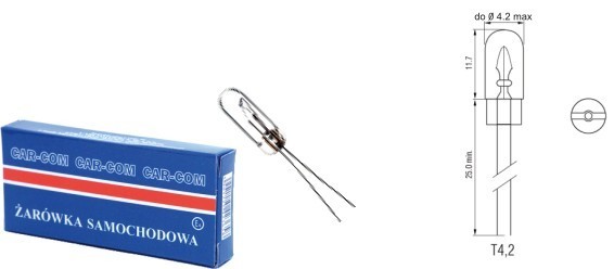 CARCOMMERCE Żiarovka pre parkovacie / polohové svetlo 42840 42840 Parkovacie svetla BMW Rad 1 CARCOMMERCE