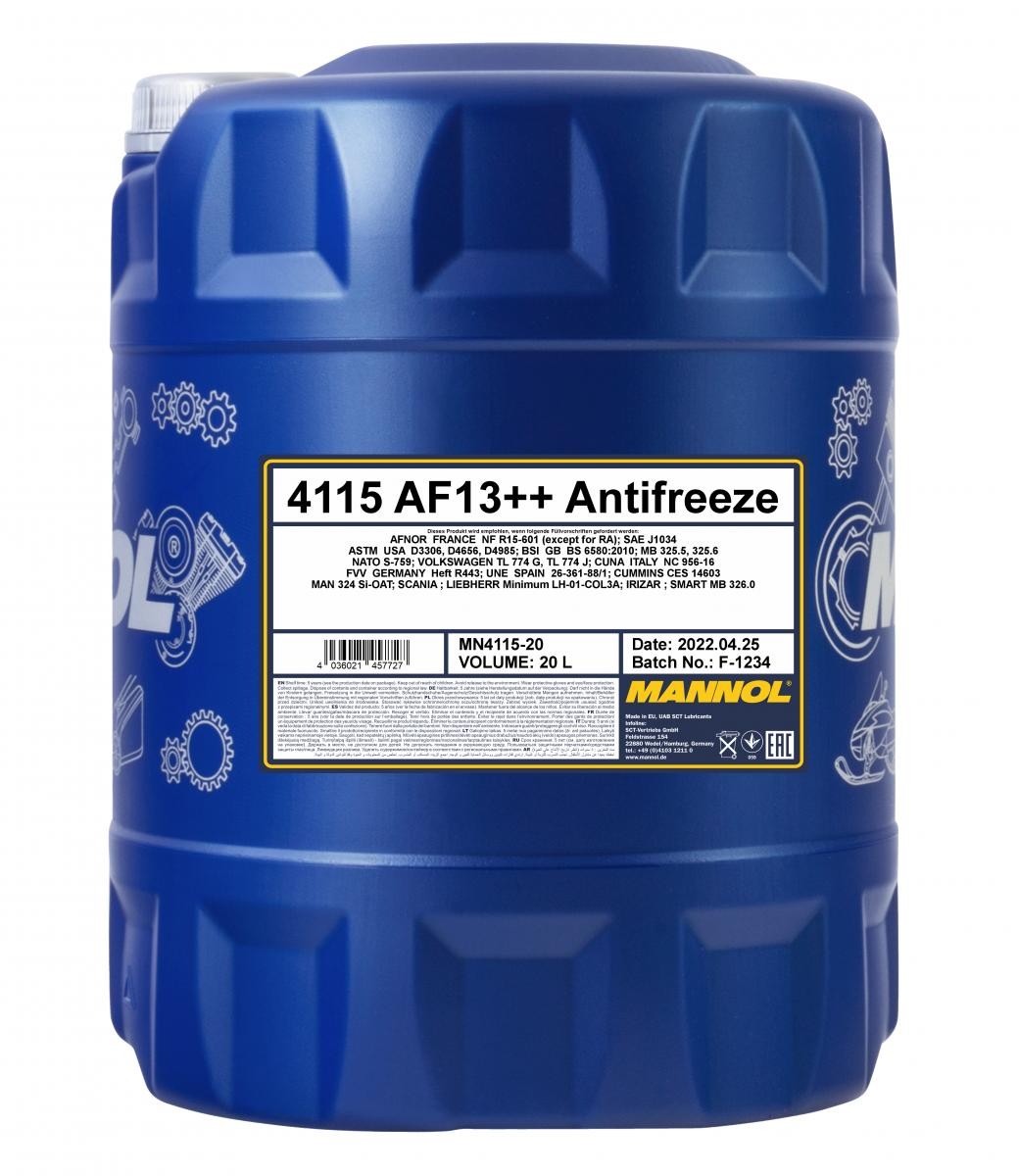 Αντιψυκτική προστασία MANNOL MN4115-20 MANNOL AF13++, High-performance MN4115-20 Παραφλού Kia CERATO 2011