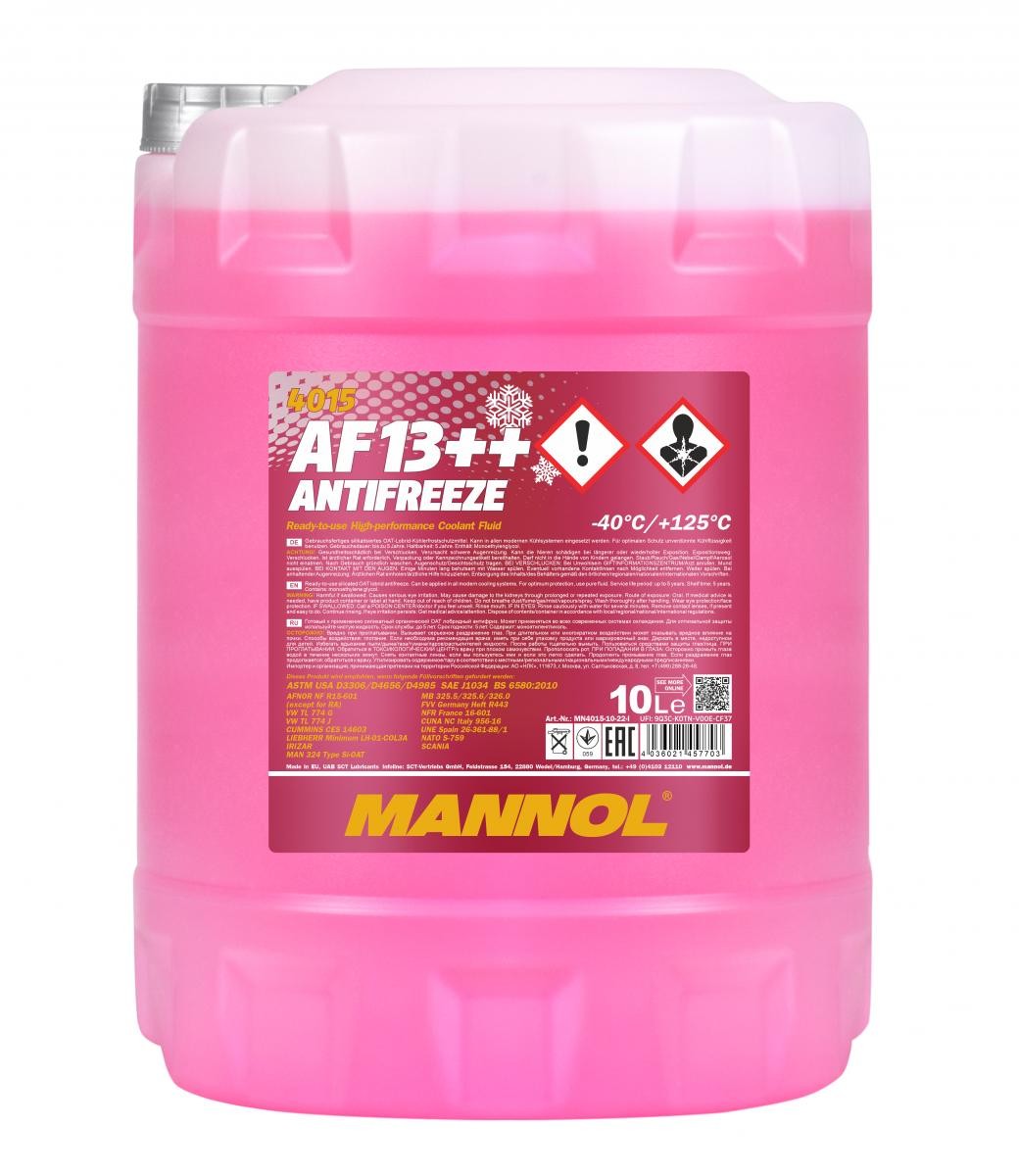 Antifrīzs MANNOL MN4015-10 MANNOL AF13++, High-performance MN4015-10 Antifrīzs Volkswagen TIGUAN 2007