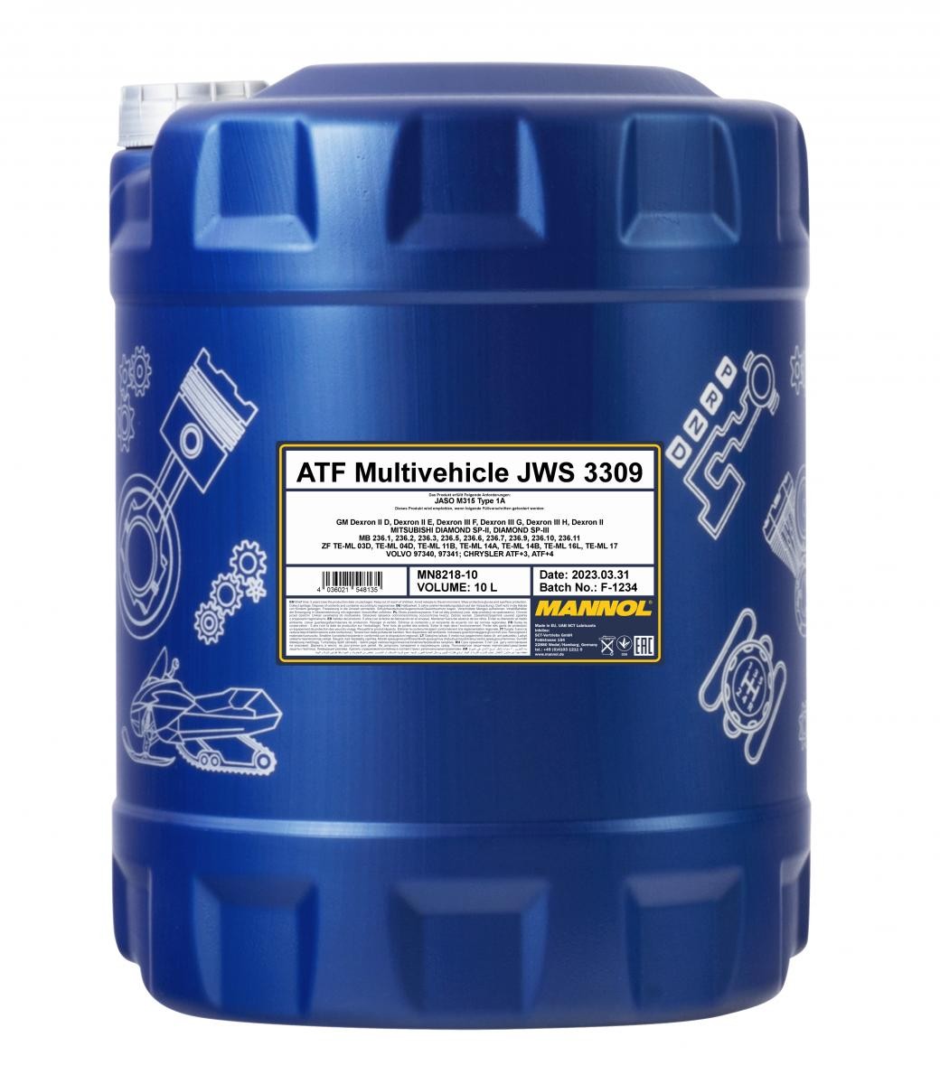 MANNOL Olie, automatische transmissie (ATF) MN8218-10 Kia STINGER Olie versnellingsbak MANNOL ATF, Multivehicle JWS MN8218-10