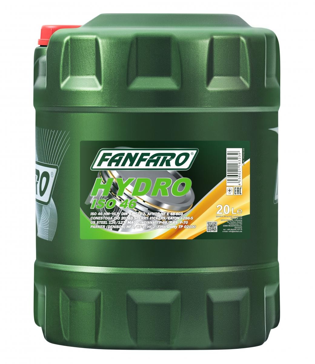 FANFARO Υδραυλ. λάδι FF2102-20 FF2102-20 Hydro, ISO 46 Λαδι υδραυλικου SUBARU XV FANFARO