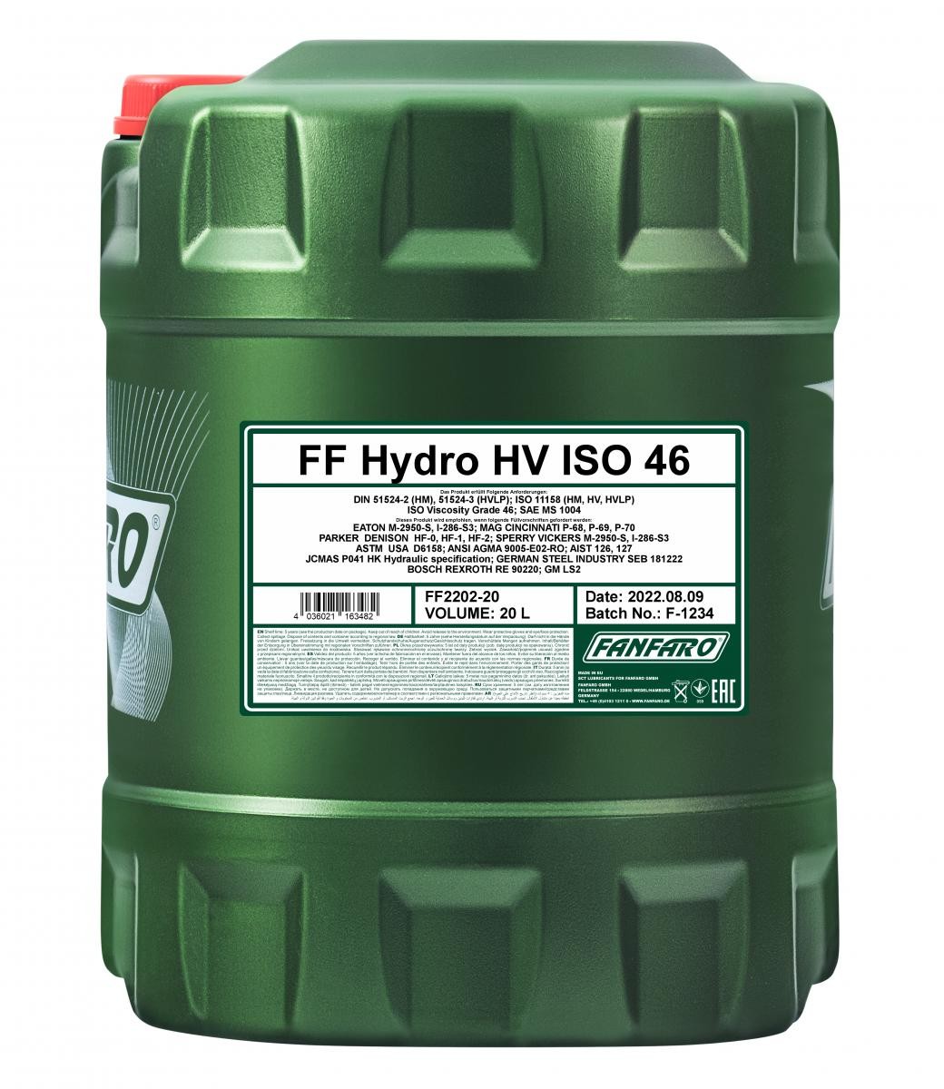 FANFARO Υδραυλ. λάδι FF2202-20 FF2202-20 HYDRO HV Λαδι υδραυλικου SUBARU XV FANFARO