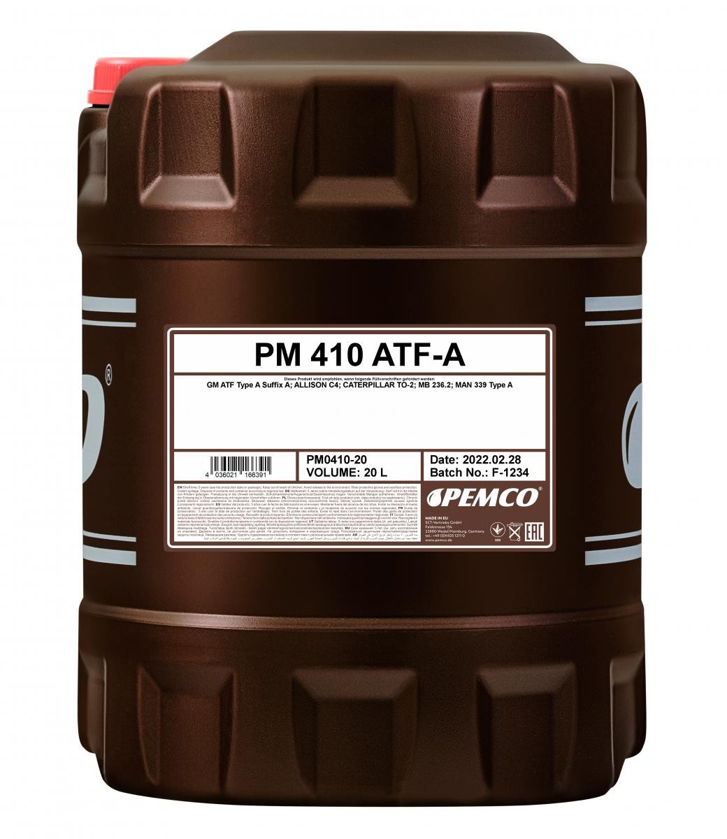 PEMCO Olje automatgir PM0410-20 Automatgir olje PEMCO Citroën XANTIA 410, ATF-A PM0410-20