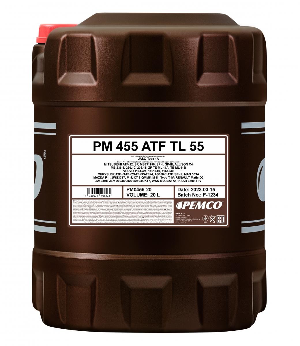 PEMCO Olje automatgir PM0455-20 Automatgirolje PEMCO Citroën XANTIA iMATIC 455 AG 55 PM0455-20