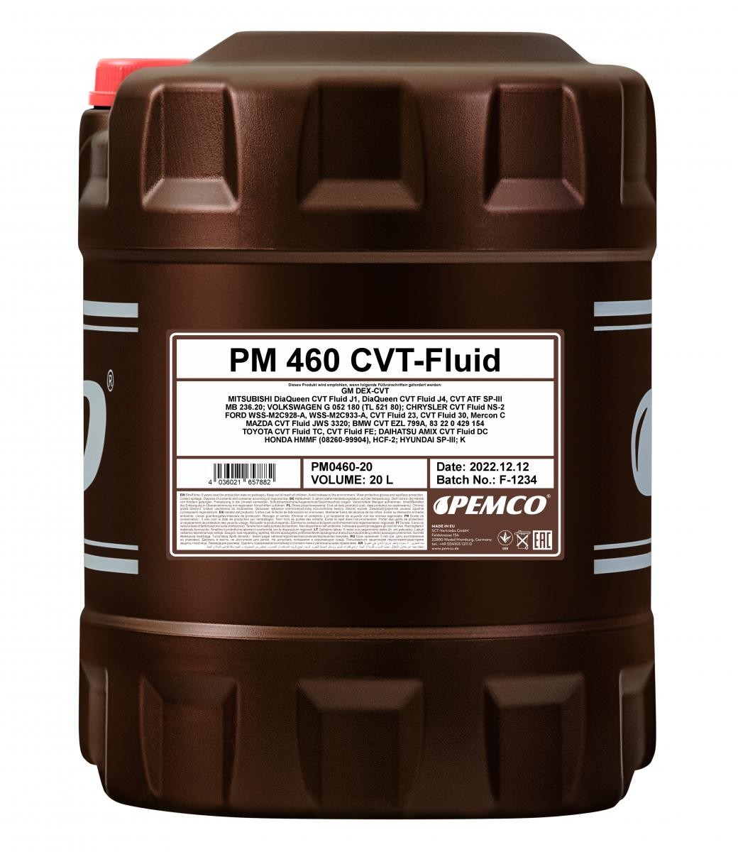 PEMCO Gearkasseolie automatik PM0460-20 Automatgearolie PEMCO Opel COMBO iMATIC 460 CVT-Fluid PM0460-20