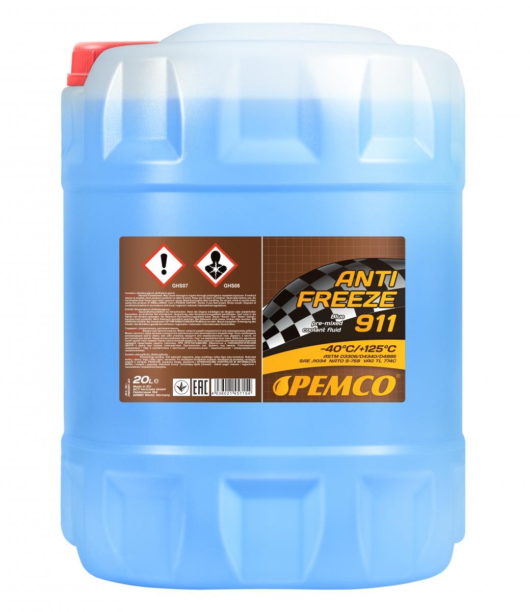 PEMCO Frostbeskyttelse PM0911-20 PEMCO Antifreeze 911, -40 PM0911-20 Motorkøling MERCEDES-BENZ E-klasse T-modell (S210) 1997