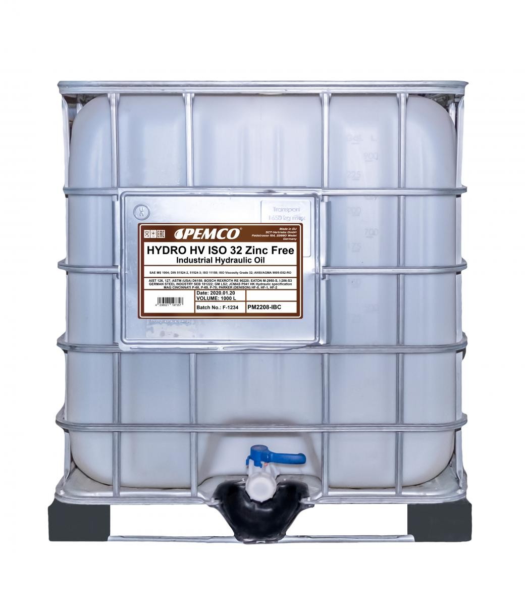 PEMCO Huile hydraulique PM2208-IBC PEMCO Liquide hydraulique PM2208-IBC expérience