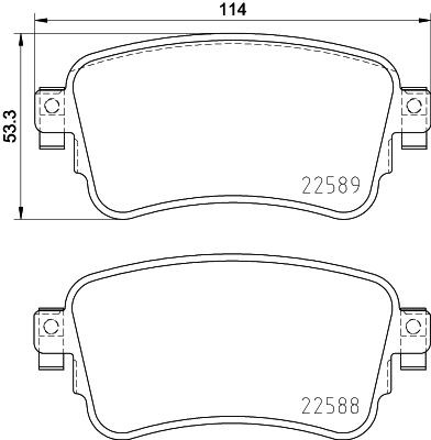 HELLA Bremseklosser 8DB 355 037-681 Sportsbremseklosser HELLA Peugeot EXPERT 8DB 355 037-681